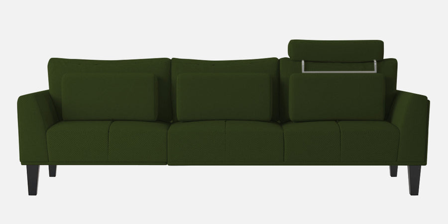 Como Fabric Lhs Sectional Sofa 3 Lounger In Olive Green Colour - Febonic Living