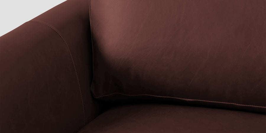 Sterio Leatherette 2 Seater Sofa In Wine Brown Colour - Febonic Living