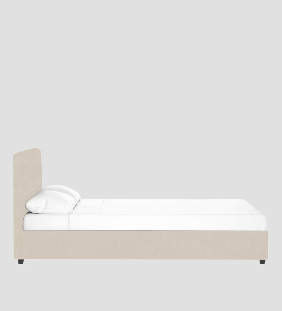 Asyra Velvet Upholstered King Size Bed In Camel Beige Colour With Box Storage - Febonic Living
