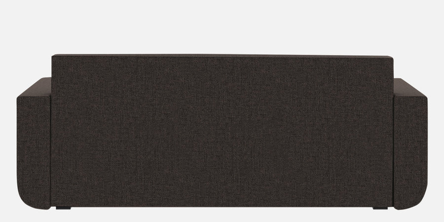 Grace Fabric 3 Seater Pull Out Sofa Cum Bed In Dark Brown Colour With Storage - Febonic Living