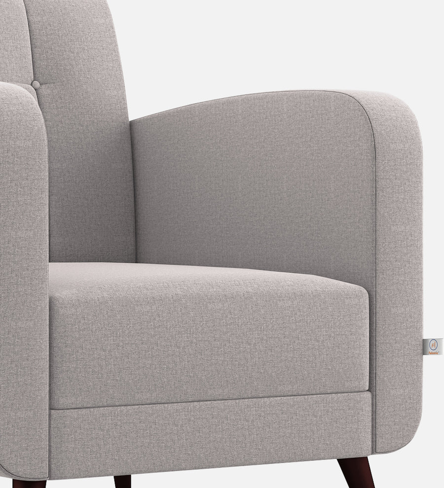 Wiki Velvet 1 Seater Sofa In Pearl Grey Colour - Febonic Living