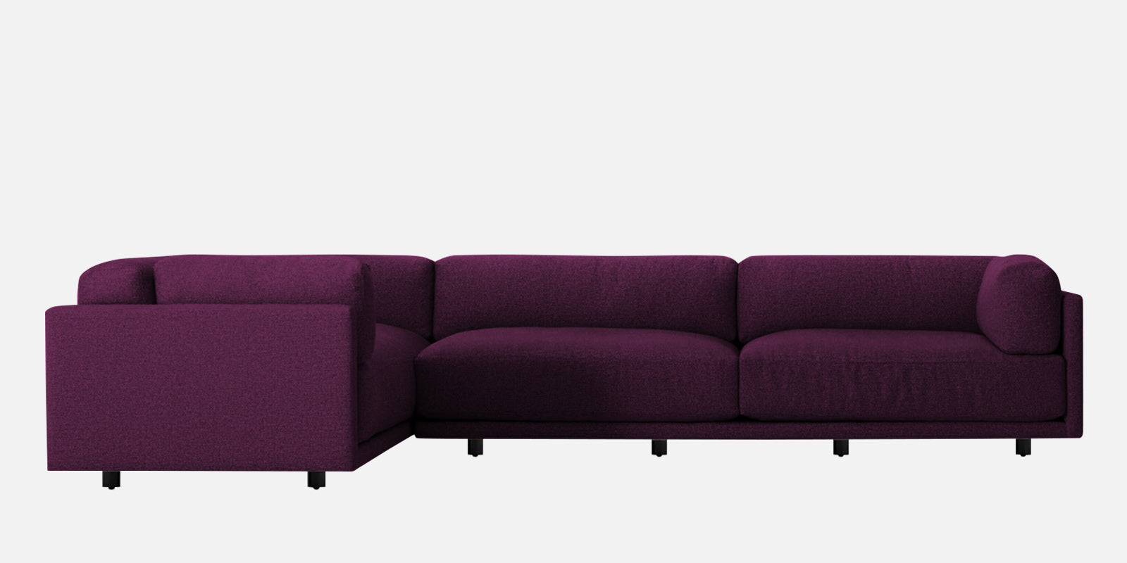 Nixon Fabric 6 Seater LHS Sectional Sofa In Greek Purple Colour