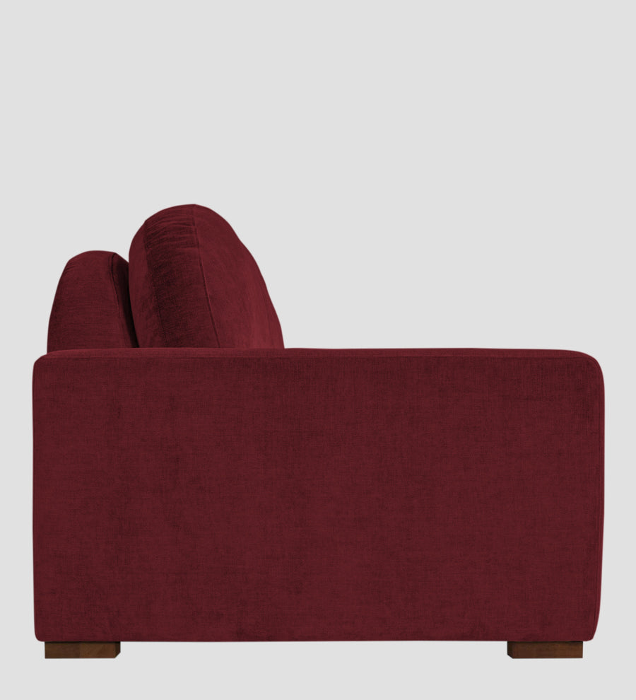 Dara Fabric 1 Seater Sofa In Blood Maroon Colour - Febonic Living