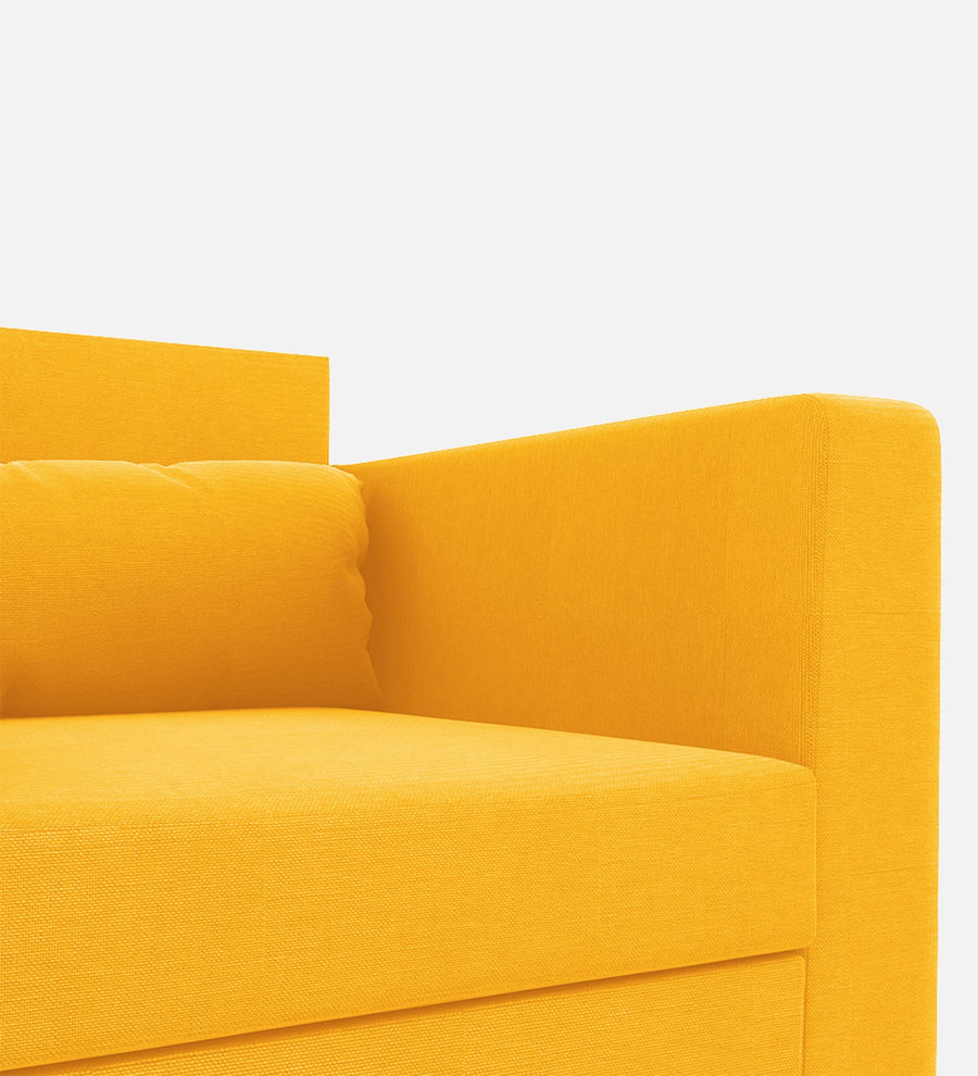 Nipul Fabric 1 Seater Sofa In Bold Yellow Colour - Febonic Living