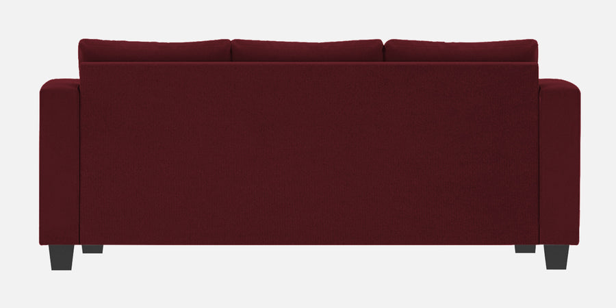 Nabi Fabric 3 Seater Sofa In Blood Maroon Colour - Febonic Living