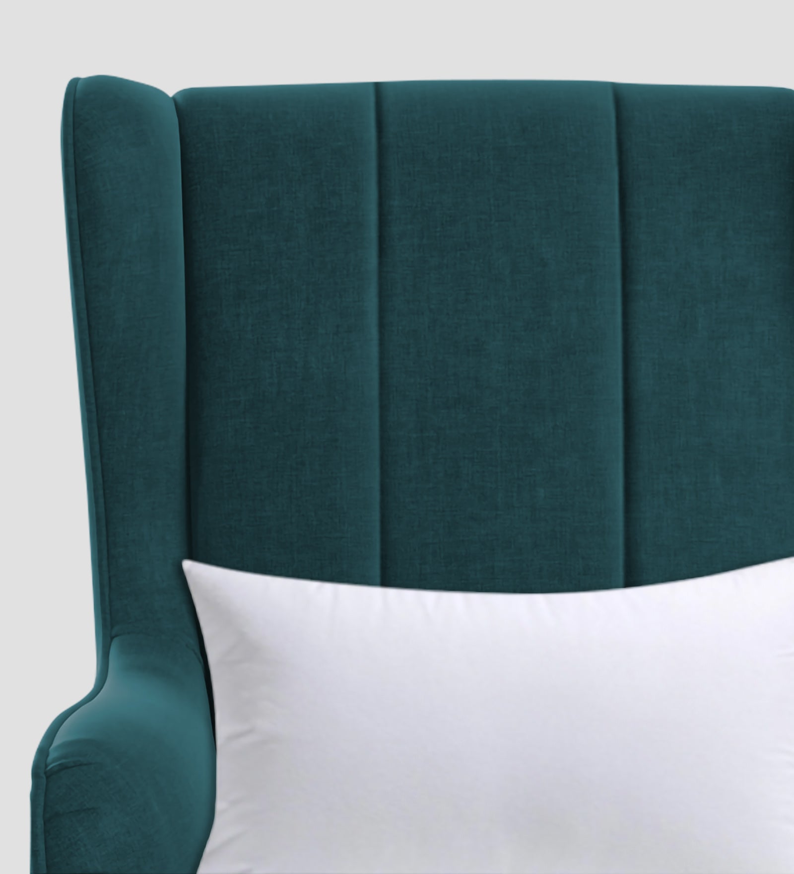 Niya Velvet 1 Seater Wing Chair in Arabian Green Colour