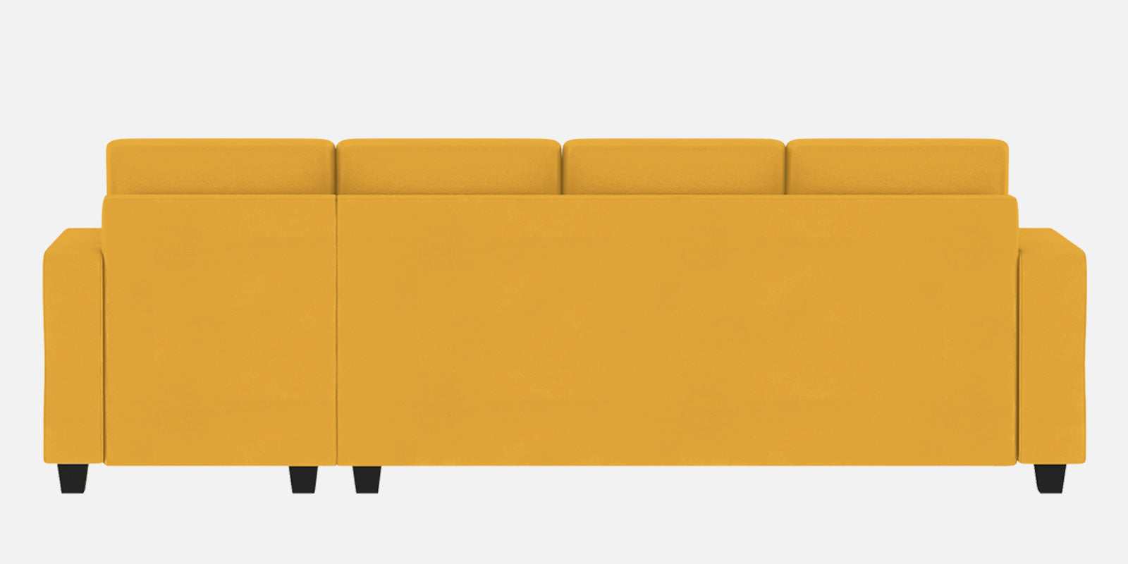 Nabi Fabric LHS Sectional Sofa (3 + Lounger) In Bold Yellow Colour