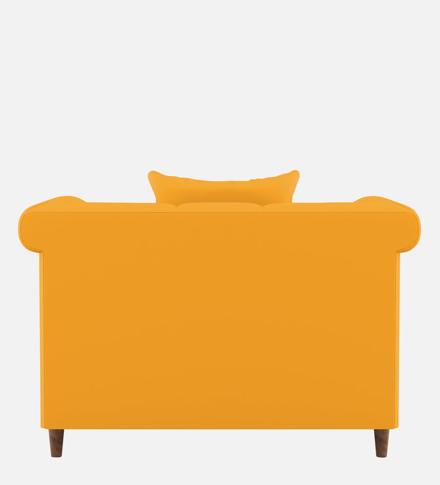 Rubi Velvet 1 Seater Sofa In Safforn Yellow Colour - Febonic Living