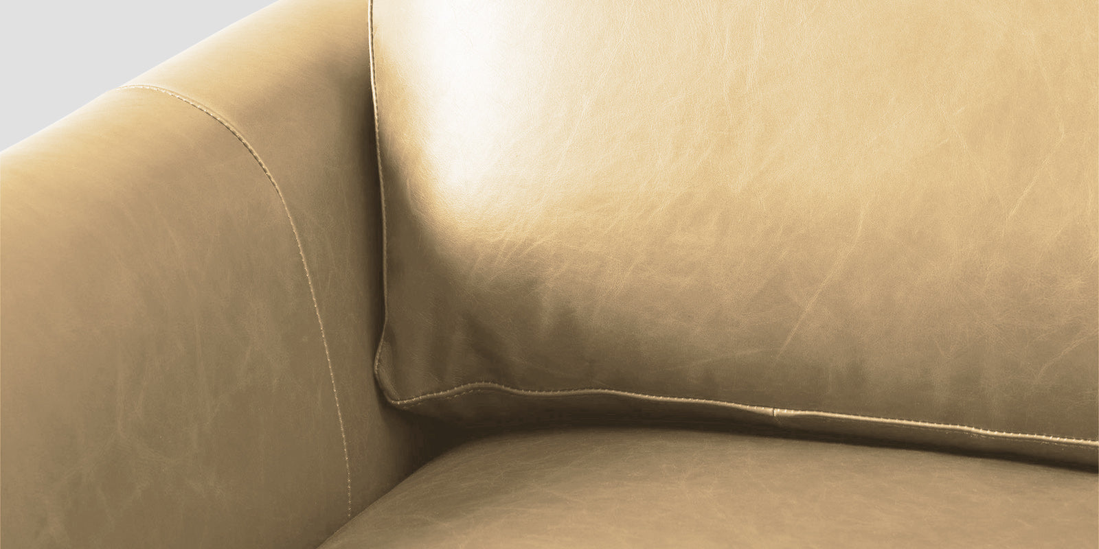 Sterio Leatherette 2 Seater Sofa In Peach Beige Colour - Febonic Living