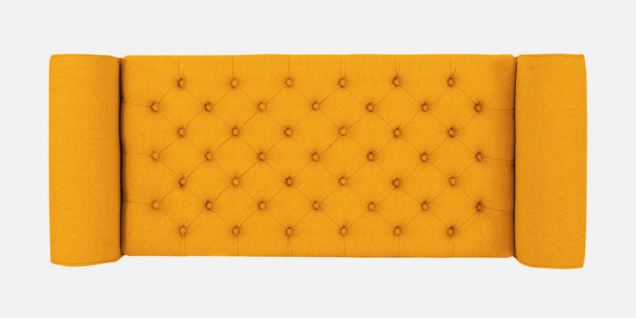 Nowia Fabric 2 Seater Recamier In Bold Yellow Colour With Storage - Febonic Living