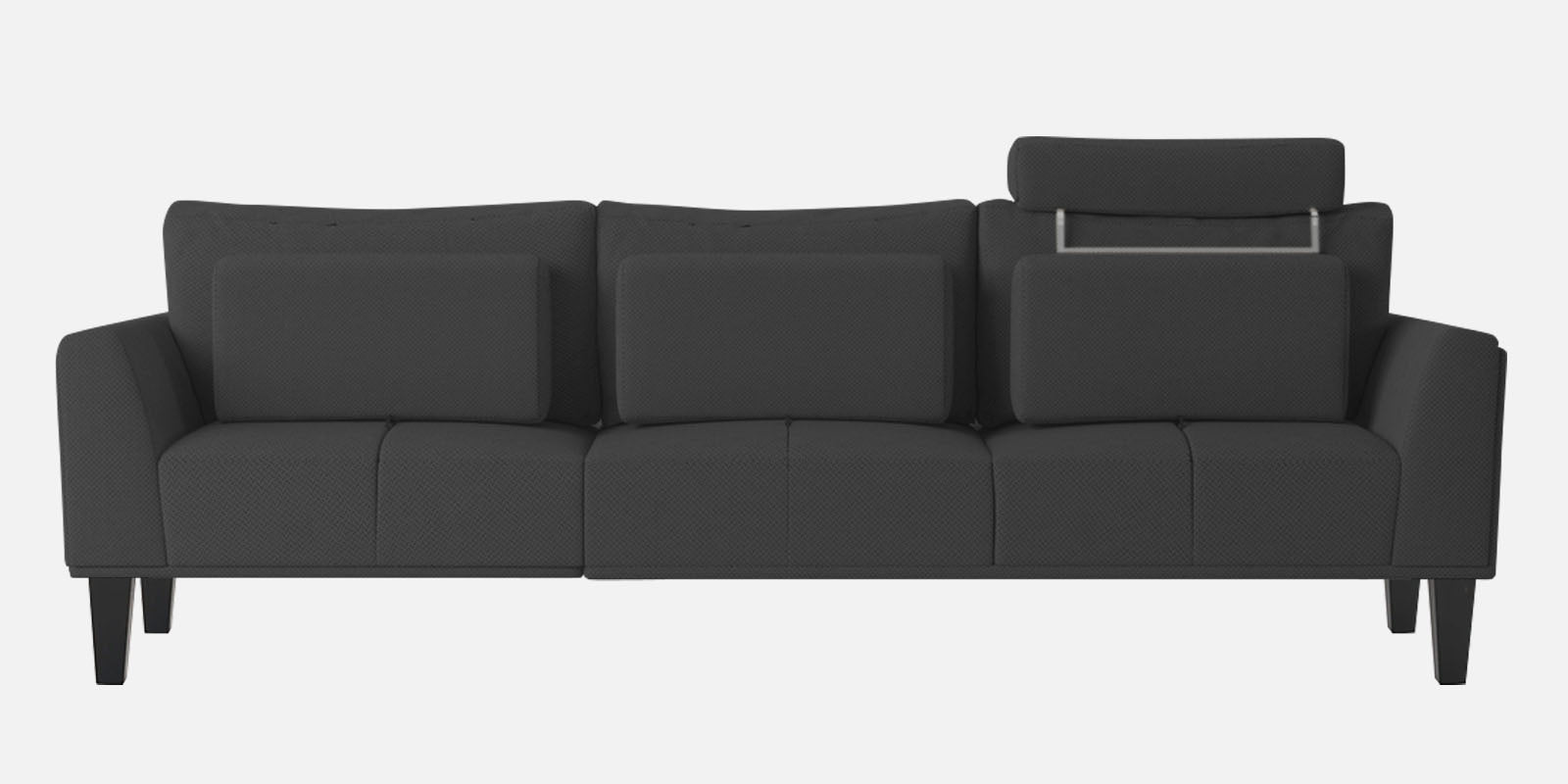 Como Fabric 3 Seater Sofa in Charcoal Grey Colour