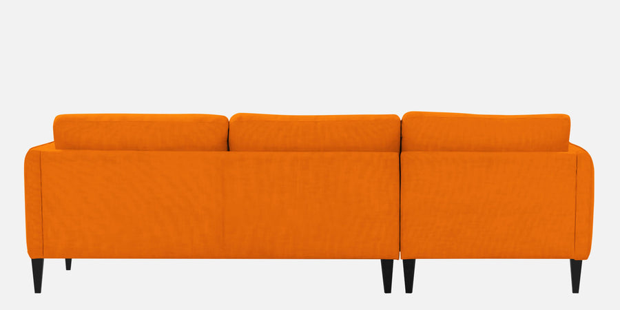 Piku Fabric Rhs Sectional Sofa 3 Lounger In Vivid Orange Colour - Febonic Living