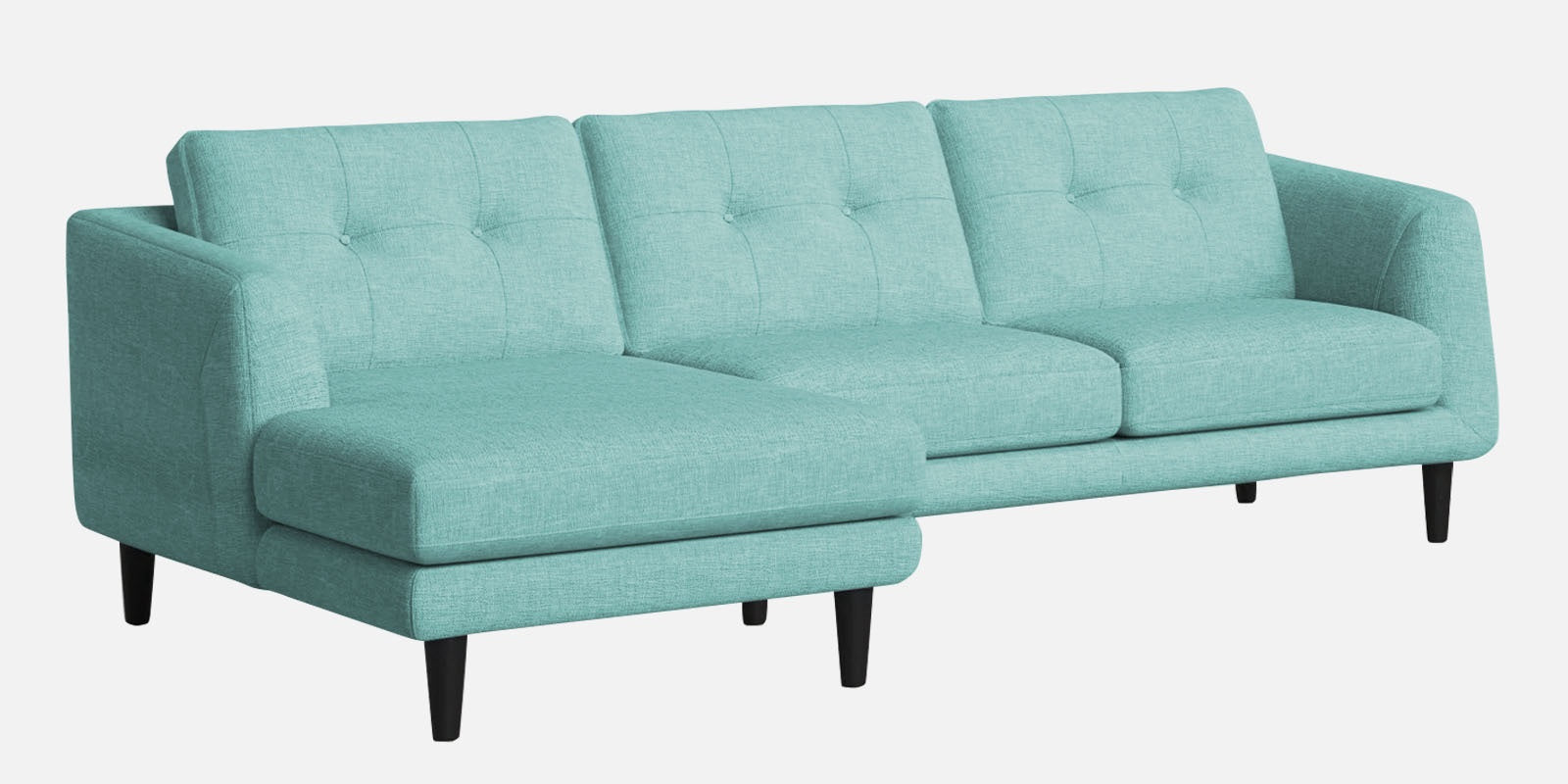 Natasha Velvet RHS Sectional Sofa (3+Lounger) in Barmunda Aqua Colour