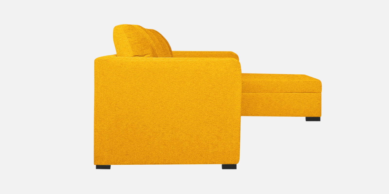 Jody Fabric 3 Seater Pull Out Sofa Cum Bed In Bold Yellow Colour