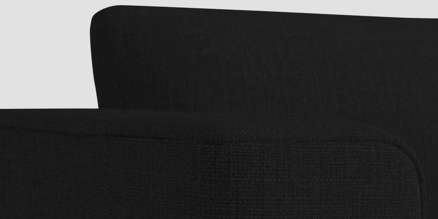 Kenia Fabric 3 Seater Foldable Sofa Cum Bed In Zed Black Colour - Febonic Living