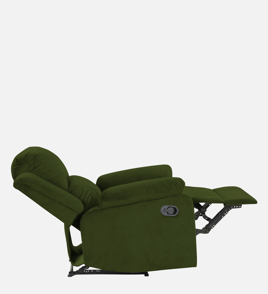 Henry Fabric 1 Seater Motorized Recliner In Olive Green Colour - Febonic Living