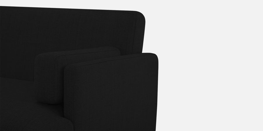 Ricky Fabric 3 Seater Sofa In Zed Black Colour - Febonic Living