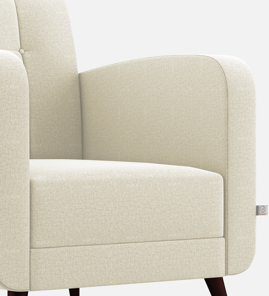 Wiki Velvet 1 Seater Sofa In Warm White Colour - Febonic Living