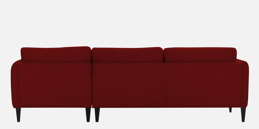 Piku Fabric Lhs Sectional Sofa 3 Lounger In Blood Maroon Colour - Febonic Living