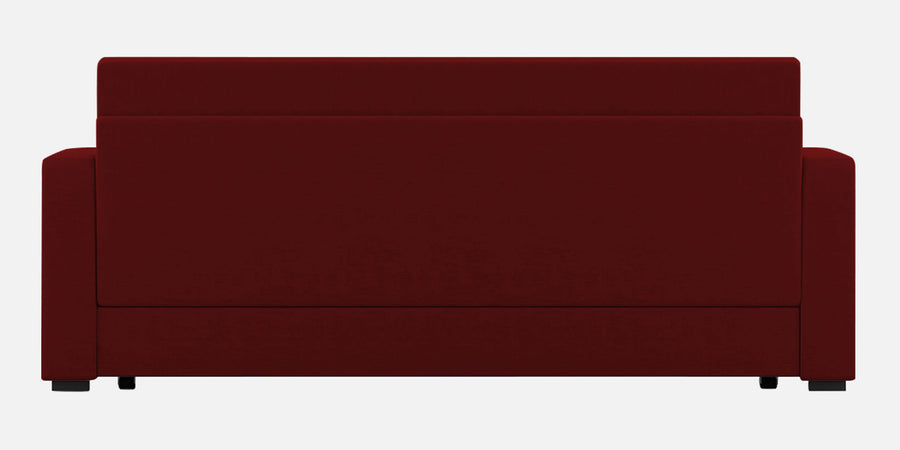 Calra Fabric 3 Seater Pull Out Sofa Cum Bed In Blood Maroon Colour With Storage - Febonic Living