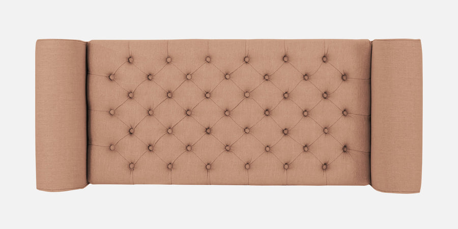 Nowia Fabric 2 Seater Recamier In Cosmic Beige Colour With Storage - Febonic Living