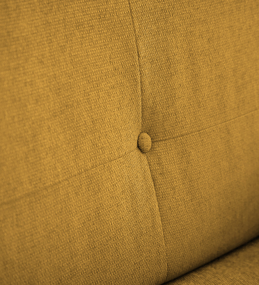 Noha Fabric 1 Seater Sofa In Bold Yellow Colour - Febonic Living