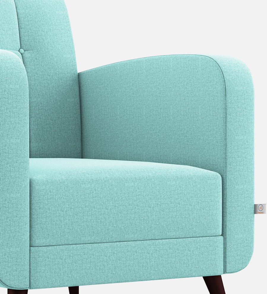 Wiki Velvet 1 Seater Sofa In Barmunda Aqua Colour - Febonic Living