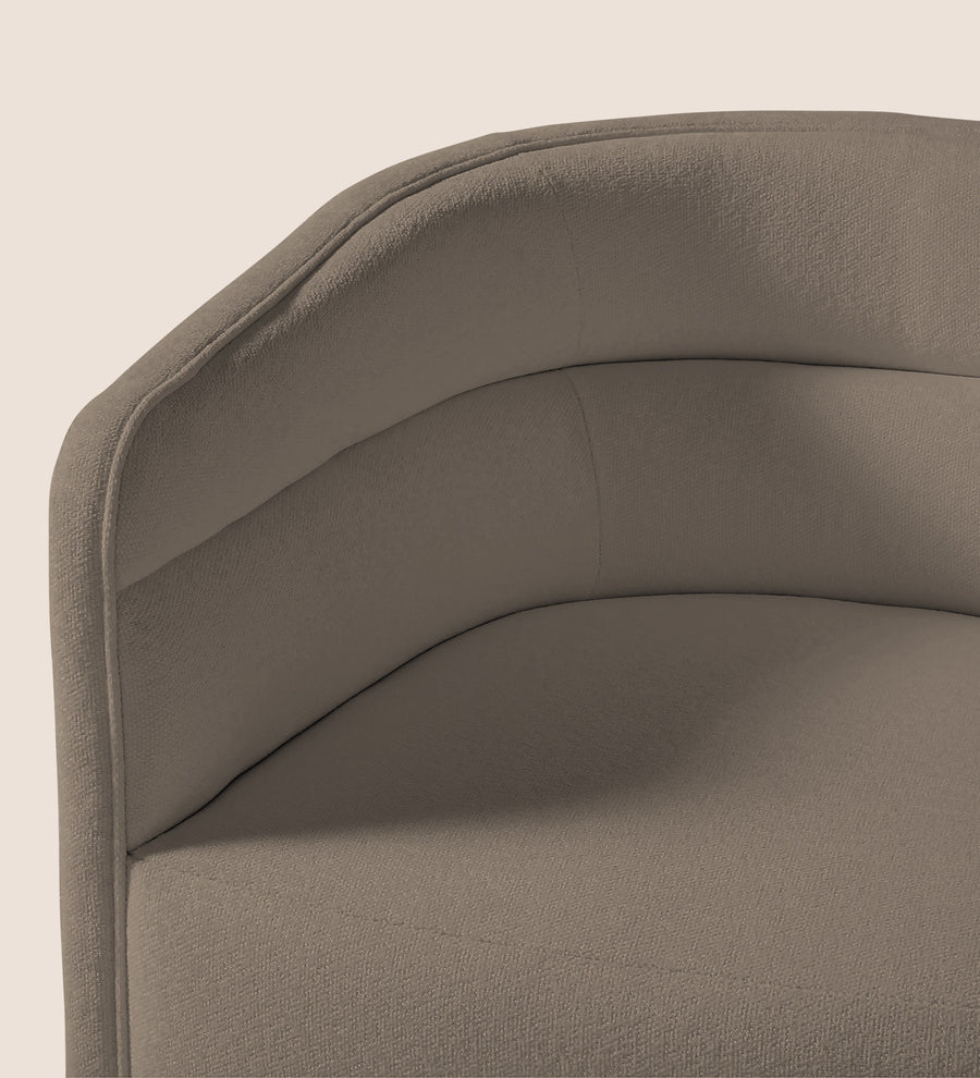 Ria Fabric Swivel Chair In Hazel Beige Colour - Febonic Living