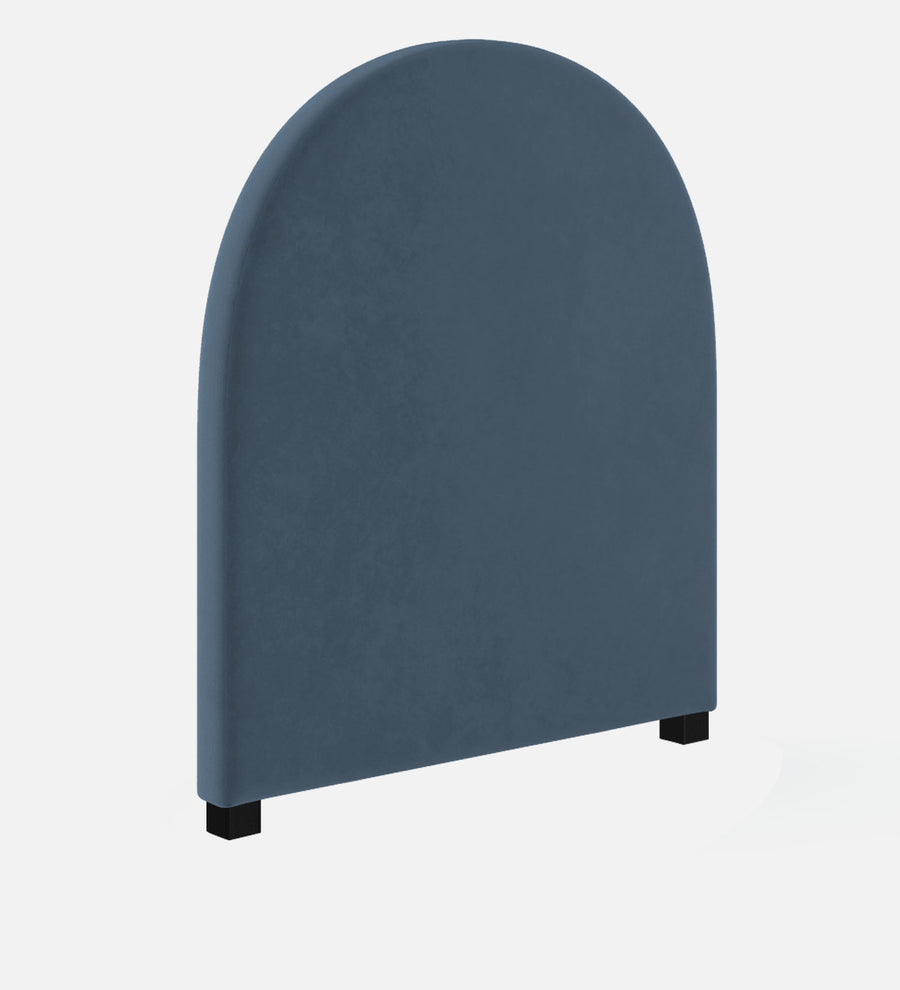 Maro Velvet Upholstered Single Size Bed In Oxford Blue Colour - Febonic Living