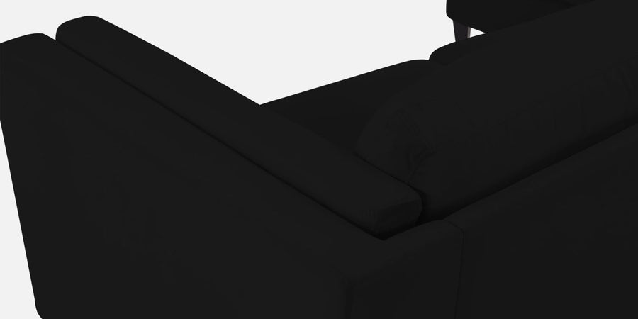 Jasper Velvet Rhs Sectional Sofa 3 Lounger In Adam Black Colour - Febonic Living