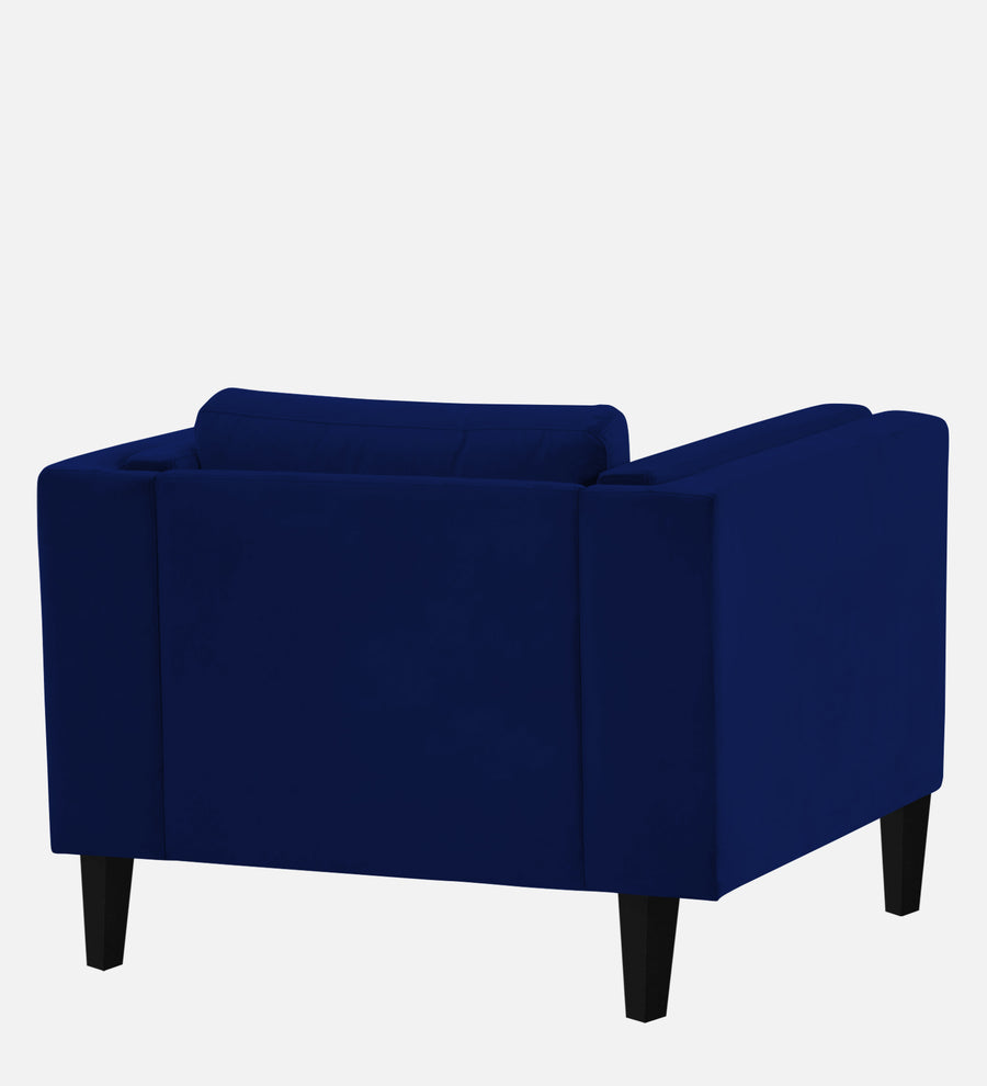 Jasper Velvet 1 Seater Sofa In Imperial Blue Colour - Febonic Living