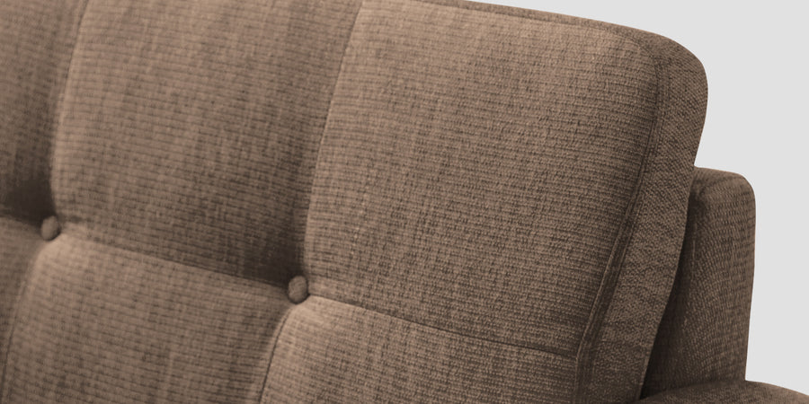 Noha Fabric 2 Seater Sofa In Cookie Beige Colour - Febonic Living