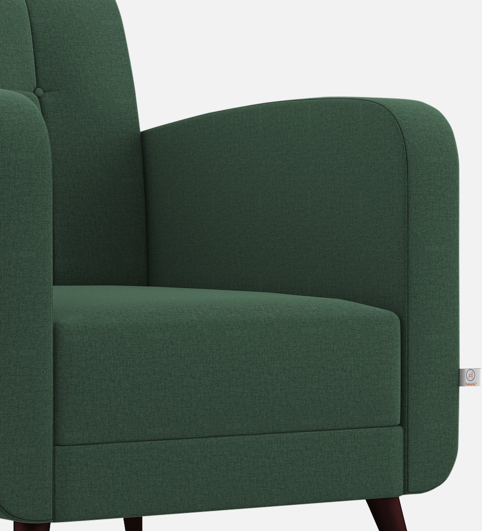 Wiki Velvet 1 Seater Sofa in Amazon Green Colour