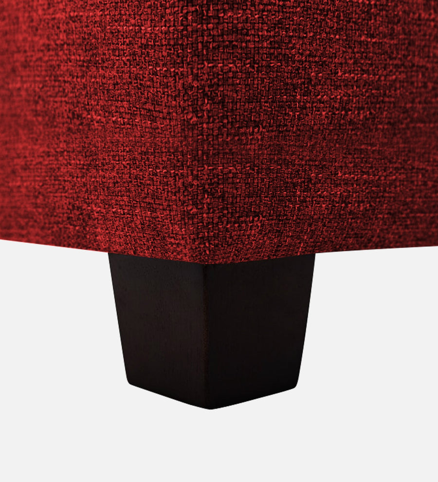 Sudan Fabric Ottoman In Blood Maroon Colour With Storage - Febonic Living