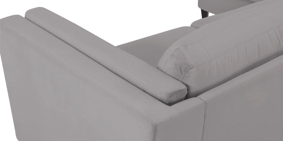 Jasper Velvet Rhs Sectional Sofa 3 Lounger In Concrete Grey Colour - Febonic Living