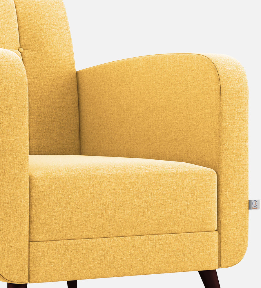 Wiki Velvet 1 Seater Sofa In Turmeric Yellow Colour - Febonic Living