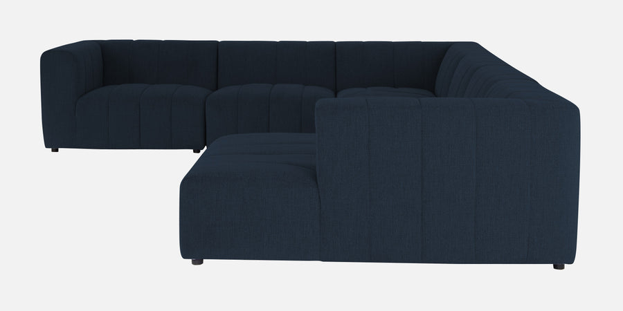 Damo Fabric Lhs 8 Seater Corner Sofa In Denim Blue Colour - Febonic Living