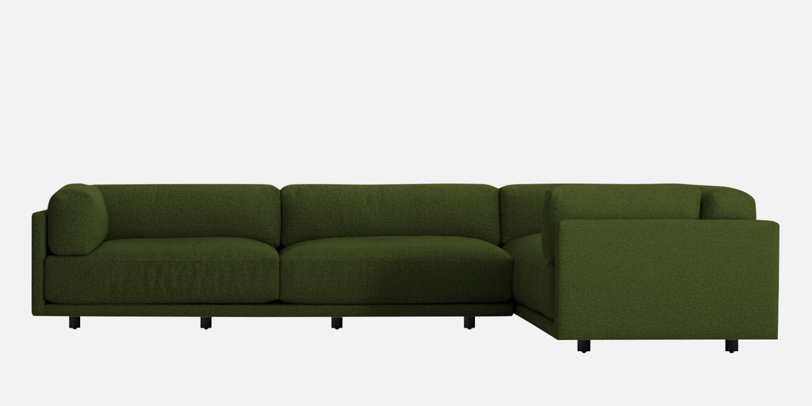 Nixon Fabric 6 Seater RHS Sectional Sofa In Olive Green Colour