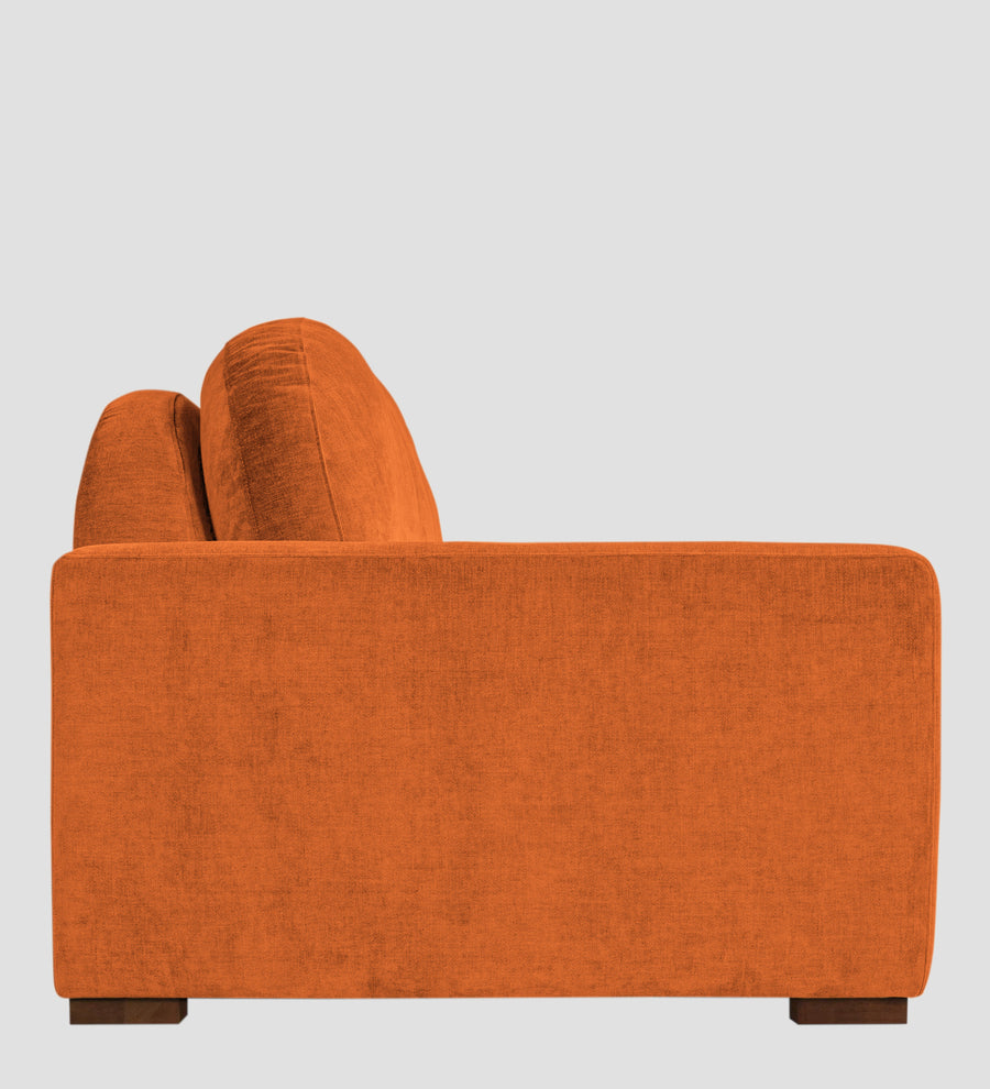 Dara Fabric 1 Seater Sofa In Vivid Orange Colour - Febonic Living