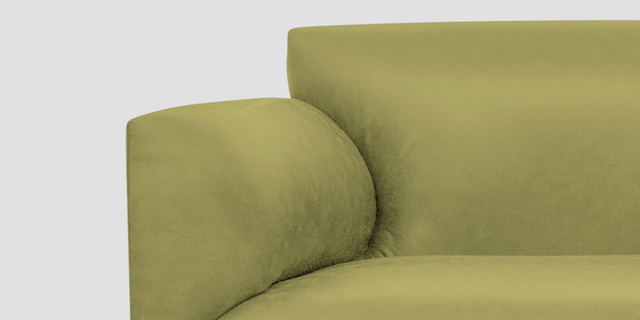 Convi Leatherette 3 Seater Sofa In Spring Green Colour - Febonic Living