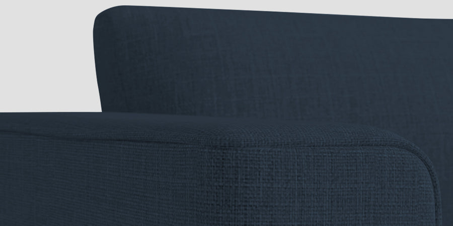 Kenia Fabric 3 Seater Foldable Sofa Cum Bed In Denim Blue Colour - Febonic Living