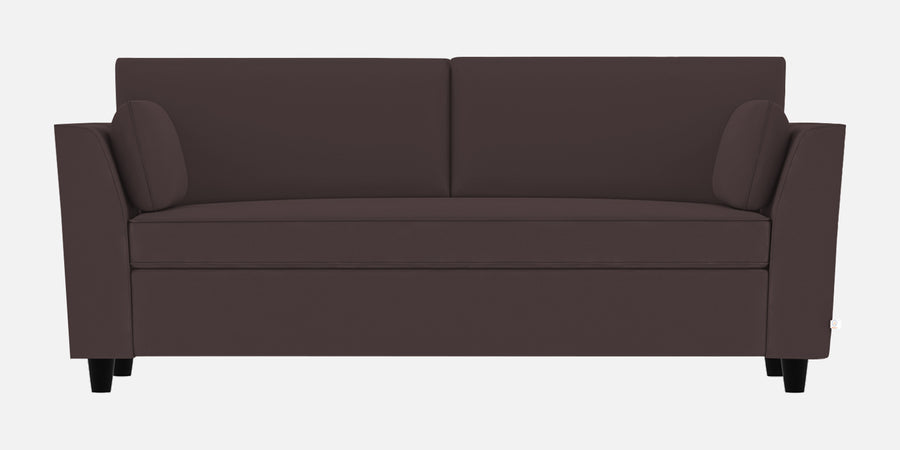 Bristo Velvet 3 Seater Sofa In Mocha Brown Colour With Storage - Febonic Living