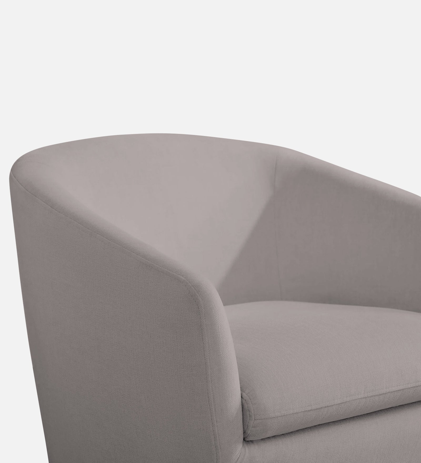 Haddie Velvet Swivel Chair in Pearl Grey Colour