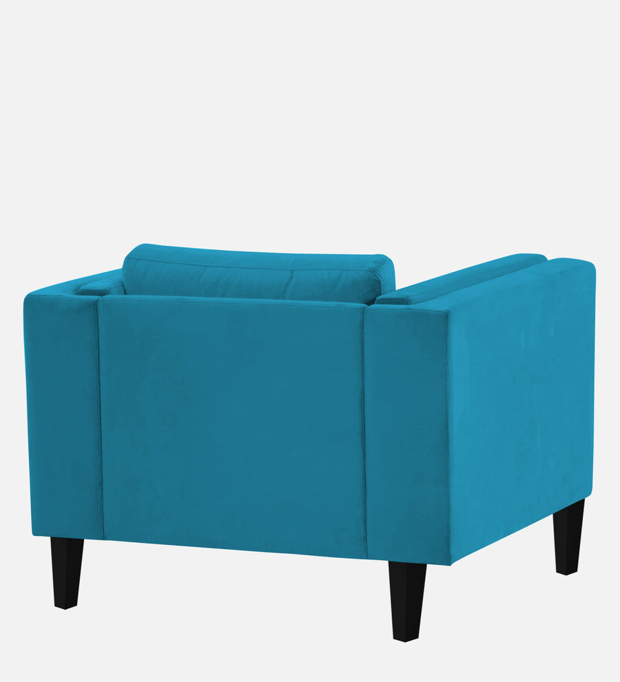 Jasper Velvet 1 Seater Sofa In Aqua Blue Colour - Febonic Living