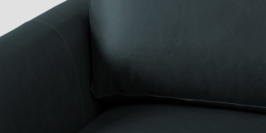 Sterio Leatherette 2 Seater Sofa In Steel Blue Colour - Febonic Living
