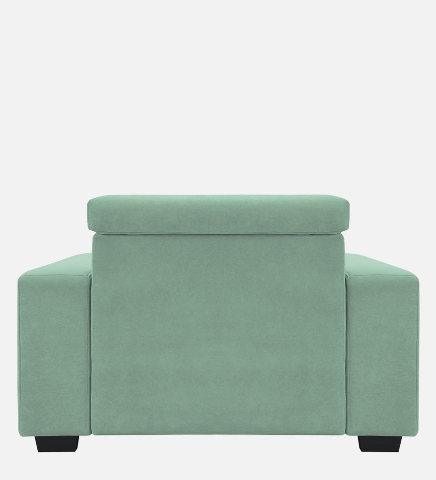 Hiro Fabric 1 Seater Sofa In Mist Blue Colour - Febonic Living