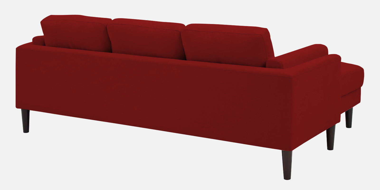 Creata Fabric RHS Sectional Sofa (2+Lounger) in Blood Maroon Colour by Febonic