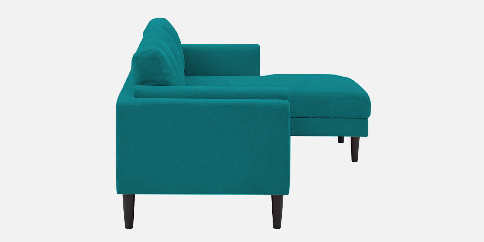 Creata Fabric LHS Sectional Sofa (3+Lounger) in Sea Green Colour by Febonic