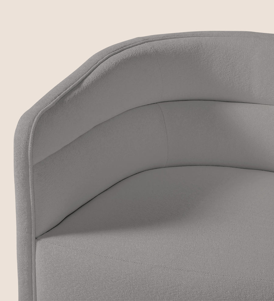 Ria Fabric Swivel Chair In Silver Grey Colour - Febonic Living