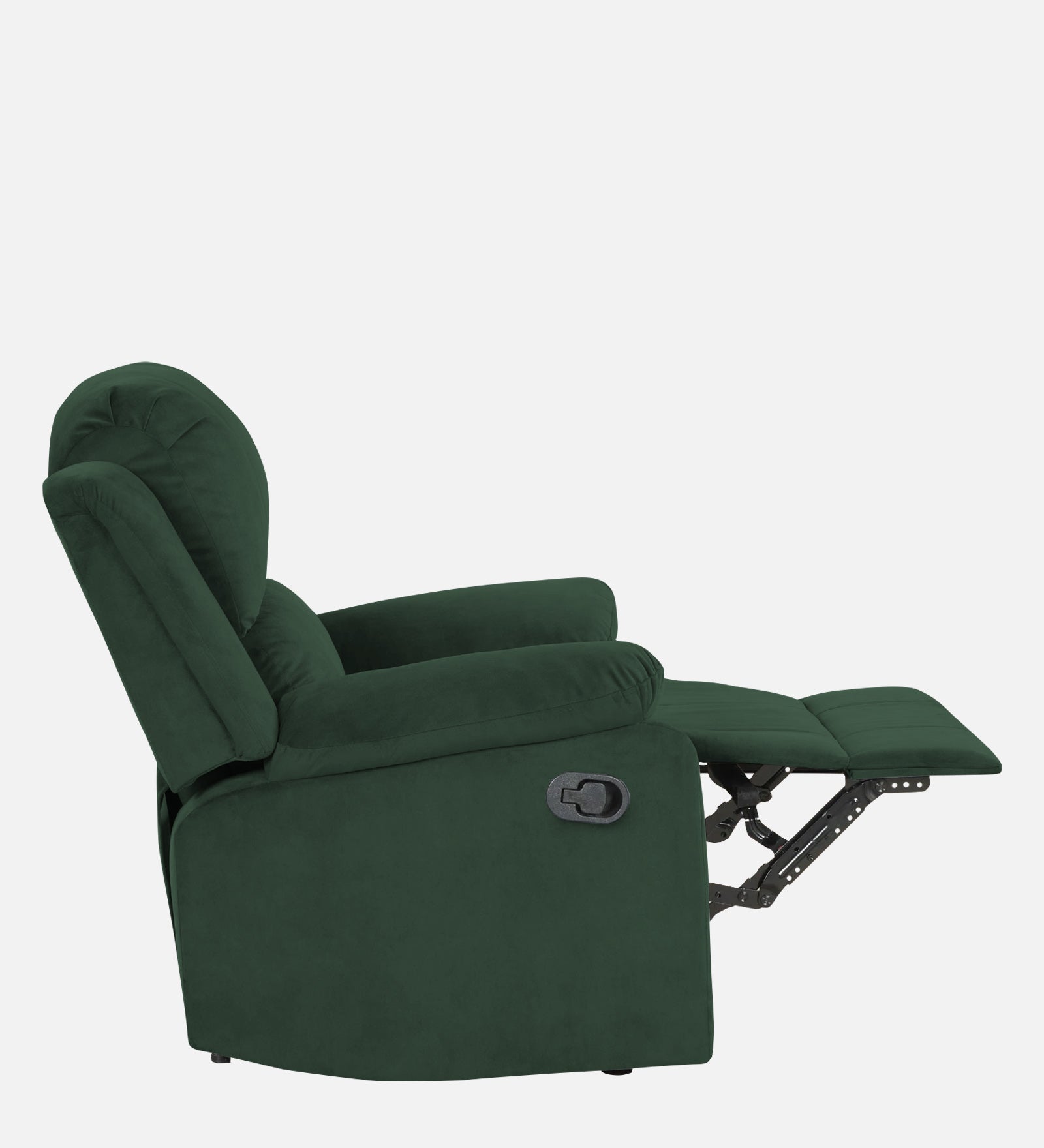 Henry Velvet Manual 1 Seater Recliner In Amazon Green Colour